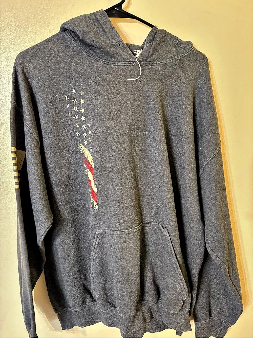 Grunt Style 1776 Flag Hoodie Gray